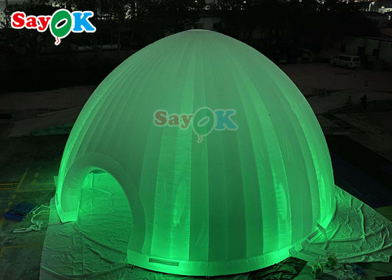 LED ile şişilebilir hava çadırı etkinliği şişilebilir kubbesi Marquee igloo LED ile şişilebilir bahçe çadırı