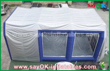 0.5mm PVC Özel Şişme Ürünler Beyaz Mavi Şişme Sprey Booth Ev Çadırı