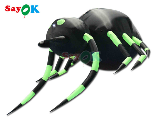 Asılı Korkunç Şişme Örümcek Cadılar Bayramı Dekorasyonu Siyah Yeşil