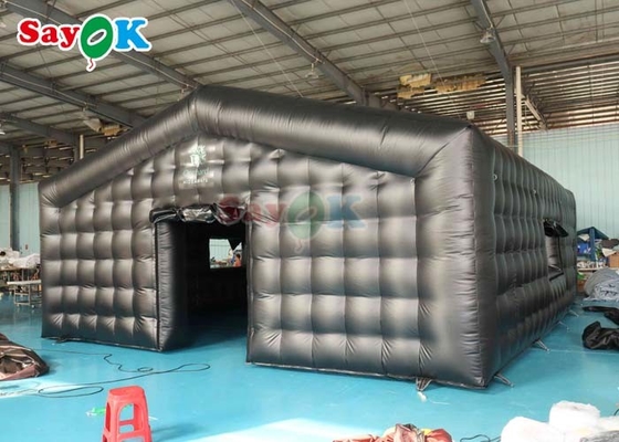 32.8FT Dev Havalandırılabilir Hava Çadırı Siyah Taşınabilir Disko Mobil Gece Kulübü Havalandırılabilir Parti Çadırı