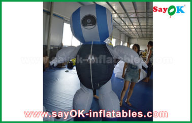 Dev şişme robot özel 2mH Oxford kumaş robot özel şişme ürünler reklam için mavi