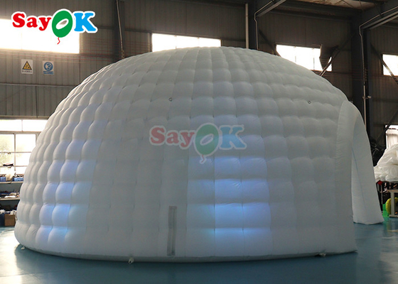 26.2FT şişilebilir igloo kubbesi çadırı açık hava kampı Led ışığı ile patlatma kubbesi çadırları