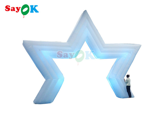 Büyük şişme yıldız kemeri açık hava reklam partisi için ışıklı şişme yıldız kemeri