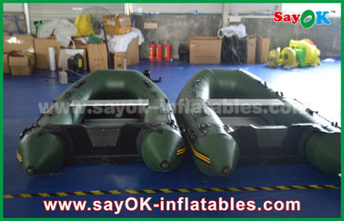 Alüminyum Döşeme / Kürekler ile Yeşil 0.9 / 1.2 mm Tente PVC Inflatabe Tekneler