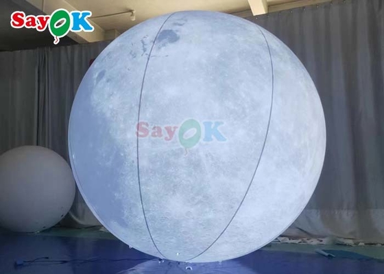 6.6ft Led Işık Şişme Ay Balonu Büyük Şişme Gezegen Sahne Dekorasyonu Etkinlikler İçin