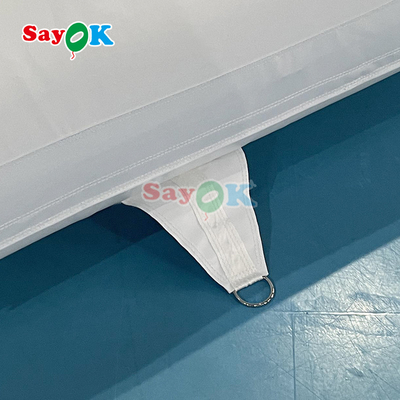 Özel Moda Mini Beyaz Splash Pad Su Parkı Şişme Engelleme Meydanı Oyun Sahası Kale Kaydırma Kombosu