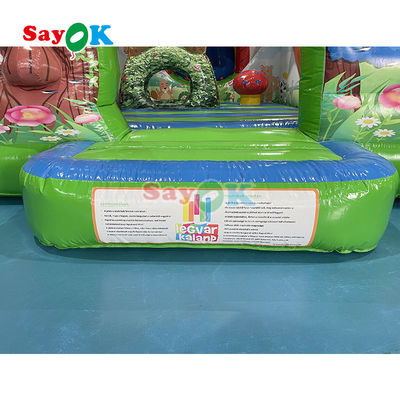 Çocuklar İçin Şişme Bouncer Kalesi Oyunu Şişme Ev Partisi Atlama Atlama ve Kaydırma Seçenekli Rüzgar Mühennisi Kombisi