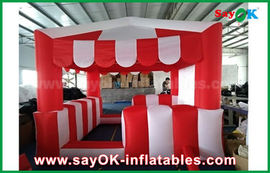 Etkinlik Reklamcılığı İçin Şişme Ev Çadırı Özel Kırmızı Ve Beyaz Şişme Hava Çadırı