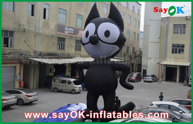 6mH Oxford Kumaş Siyah Şişme Karikatür Karakterler, Şişme Kedi