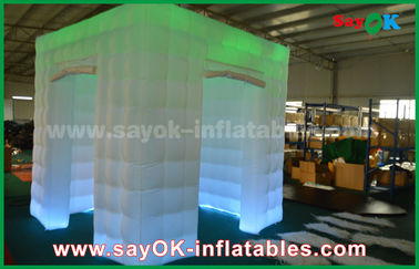 Green Color Inflatable Led Photo Booth For Wedding / Club / Party