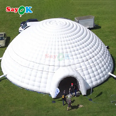 PVC Tarpaulin 12m 40ft Büyük Şişme Igloo Çadır Kubbesi Dışarıdaki Parti Sporları