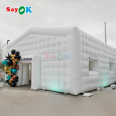 Ücretsiz Tasarım Kocaman Beyaz Küp Hava Çadırları PVC Tarpaulin Etkinlik Şişirme Çadırı