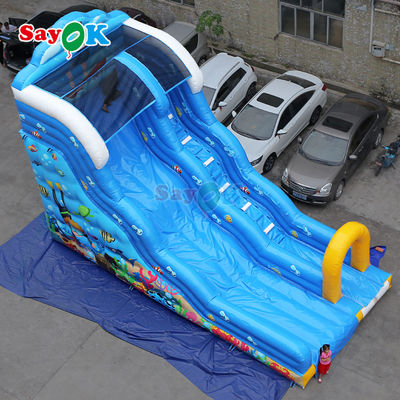 Ticari şişme su kaydırma açık hava oyunları Çocuklar için çıkarılabilir su kaydırma ile büyük şişme kaydırma