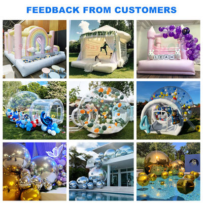 Sayok Şeffaf Bubble House Çocuklar için Trampolin Şişme Bubble House Dome