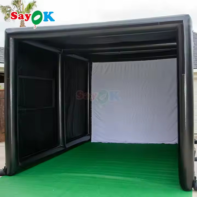 Toptan satış açık hava taşınabilir şişme golf simülatörü çadırı açık hava sporları için