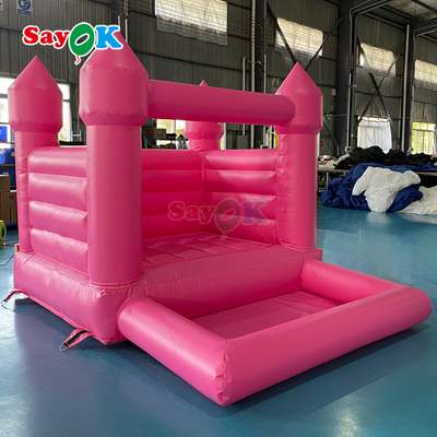 Sayok Özelleştirilmiş PVC Küçük Şişme Düğün Zıplama Evi Pembe Şişme Oyun Parkı Açık Hava Partisi İçin