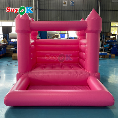 Sayok Özelleştirilmiş PVC Küçük Şişme Düğün Zıplama Evi Pembe Şişme Oyun Parkı Açık Hava Partisi İçin