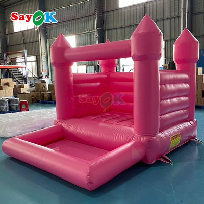 Sayok Özelleştirilmiş PVC Küçük Şişme Düğün Zıplama Evi Pembe Şişme Oyun Parkı Açık Hava Partisi İçin