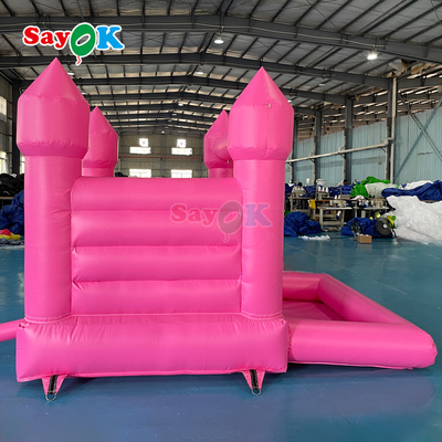 Sayok Özelleştirilmiş PVC Küçük Şişme Düğün Zıplama Evi Pembe Şişme Oyun Parkı Açık Hava Partisi İçin