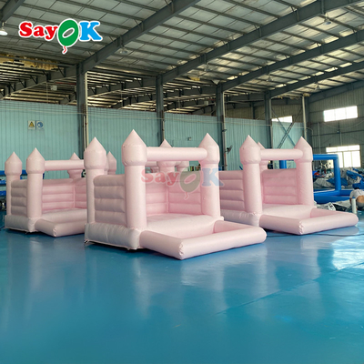 Sayok Özelleştirilmiş PVC Küçük Şişme Düğün Zıplama Evi Pembe Şişme Oyun Parkı Açık Hava Partisi İçin