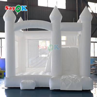 Sayok Ticari PVC Şişme Zıplama Kaydırağı Kombo Beyaz Şişme Düğün Oyun Evi