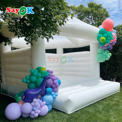 Sayok Customized White Inflatable Bouncy Castle for Outdoor Wedding Party