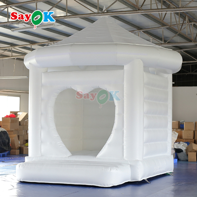 Sayok Customized White Inflatable Bouncy Castle for Outdoor Wedding Party