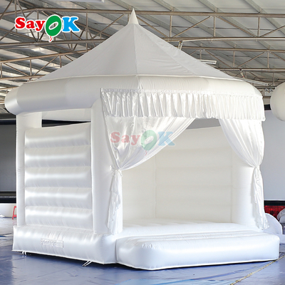 Sayok Customized White Inflatable Bouncy Castle for Outdoor Wedding Party