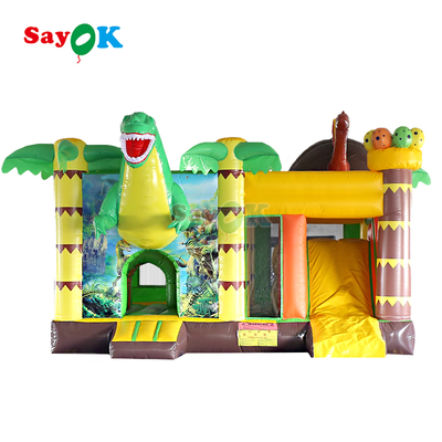 Sayok Ticari Şişme Dinozor Şişme Zıplama Evi Kaydırağı Açık Hava Etkinliği İçin