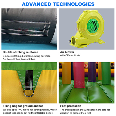 Ticari Şişme Dinozor Şişme Zıplama Evi Kaydırağı Açık Hava Etkinliği İçin