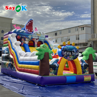 Seaworld Zıplayan Kale Şişme Açık Hava Şişme Zıplama Evi Çocuklar için Kombo