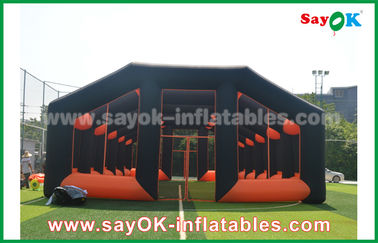 Şişme Ev Çadırı 20m Turuncu Ve Siyah Oxford Kumaş Açık Hava Etkinliği İçin Şişme Hava Çadırı Ev