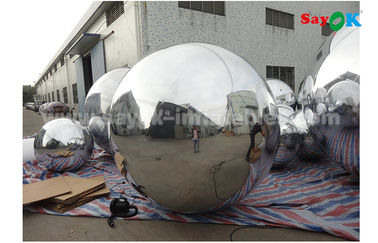 Altın ayna topu hafif gümüş 2m şişirme balonu reklam için taşımak kolay