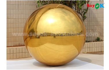 İç Dekorasyon Düğün İçin 1m PVC Altın Şişme Mirror Ball