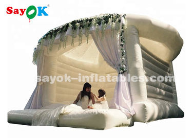 Düğün Özelleştirilmiş Boyutu Ticari Açık Beyaz Şişme Bounce