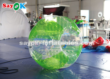 Şişme Takım Oyunu 1.5m 0.8mm PVC Şişme Kabarcık Futbol Şeffaf / Kırmızı / Yeşil Renk