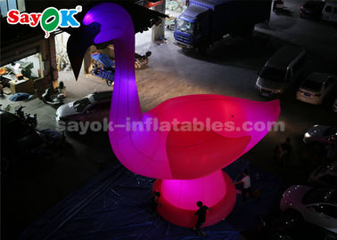 Şişme Hayvan Balonları pembe şişme çizgi film karakterleri, 10 metre yüksekliğinde dev şişme flamingo