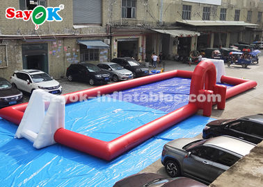 20 * 8 m Kırmızı PVC Tente Şişme Spor Oyunları Açık Futbol Sahası