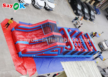 Dev Şişme Oyunlar 15m Uzun Şişme Spor Oyunları Engel Boks Ve Tırmanma Bouncy Slide