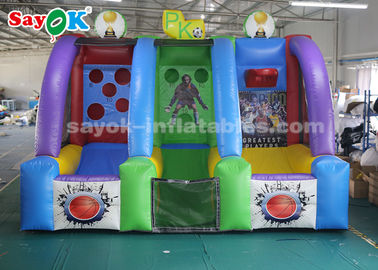 Şişme Çim Oyunları Bahçe Şişme Spor Oyunları Atış Basketbol Potası ve Hava Üfleyicili Futbol Kapısı