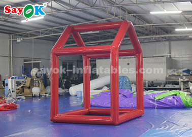 Kırmızı Özel Şişme Ürünler, Reklam için 0.6mm PVC Tente Küp Şişme Photo Booth Çerçeve