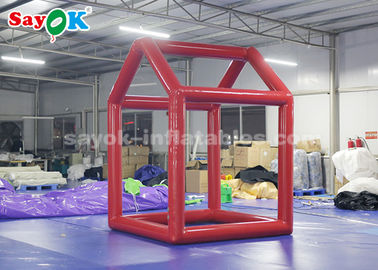 Kırmızı Özel Şişme Ürünler, Reklam için 0.6mm PVC Tente Küp Şişme Photo Booth Çerçeve