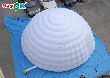 Açık Hava Hava Çadırı 8m Sergiler İçin Hava Üfleyicili Dev Şişme Iglo Dome Çadır