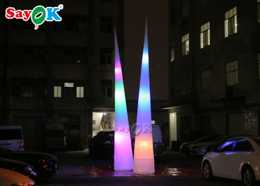 Reklam için Blower ile Renkli Şişme Aydınlatma Dekorasyon LED Koni