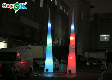 Reklam için Blower ile Renkli Şişme Aydınlatma Dekorasyon LED Koni