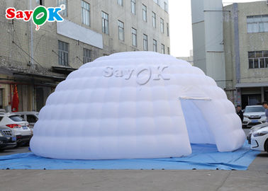 Hava Çadırı Kamp Çifte Dikiş 8m Beyaz Şişme Hava Çadırı / Sergi Igloo Kubbe Çadırı