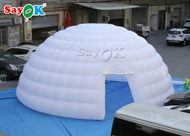 Açık Hava Hava Çadırı Çift Dikiş 8m Beyaz Şişme Hava Çadırı / Sergi Igloo Kubbe Çadırı