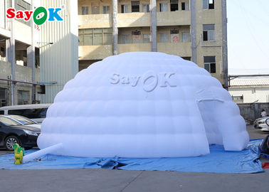 Hava Çadırı Kamp Çifte Dikiş 8m Beyaz Şişme Hava Çadırı / Sergi Igloo Kubbe Çadırı