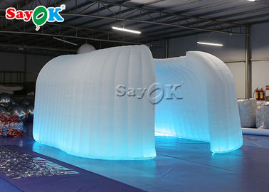 Şişme Bahçe Çadırı 6.5x2.4mH Ticaret Fuarı LED'li Beyaz Şişme Dome Çadır