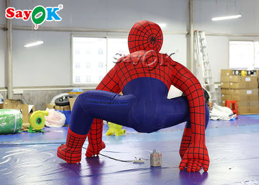 Patlatın Karikatür Karakterleri Süper Kahraman 2.5m Kırmızı Şişme Örümcek Adam Tören Dekorasyonu için